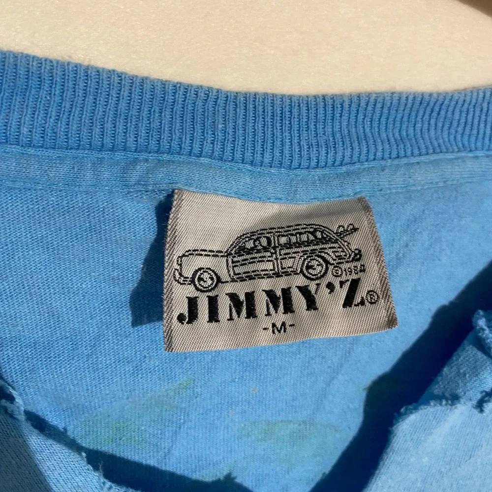 Vintage Jimmy'Z Boogie Woody T Shirt Blue Graphic Surf Skate 80s Made in USA M - Picture 5 of 12